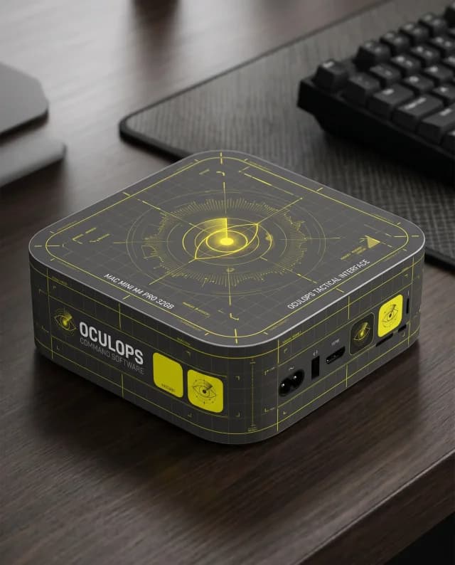 Mac mini OCULOPS — OCULOPS GREY (Skin táctica · Default Command)